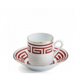 Richard Ginori Labirinto Scarlatto Tazza Caffe con Piattino