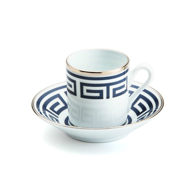 Richard Ginori Catene Zaffiro Coffee Cup with Saucer