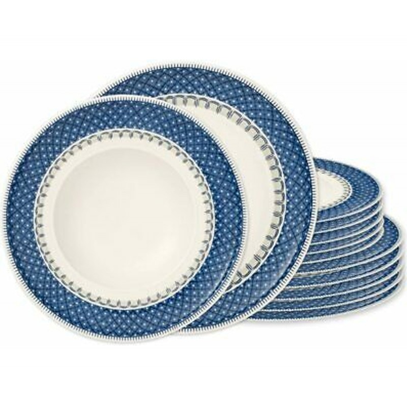 Villeroy & Boch Casale Blu Servizio Tavola 12 Pz (6 Piani-6 Fondi)