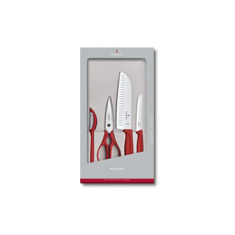 Victorinox Swiss Classic Kitchen Set, 4 pieces Red