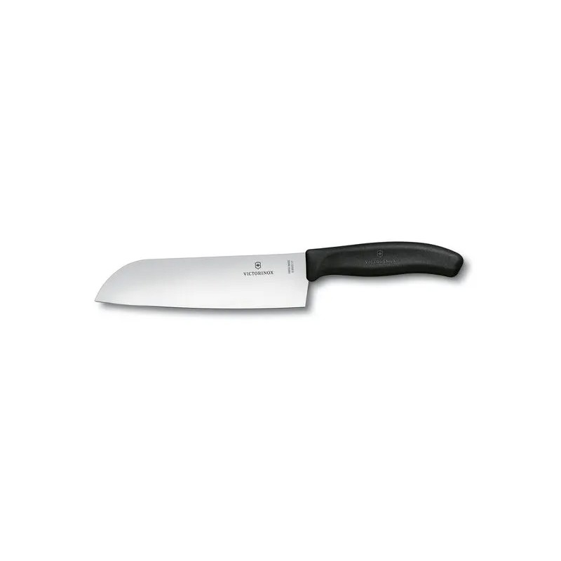 Victorinox Swiss Classic Santoku Knife 17 cm Black Honeycomb Blade 6.8503.17G