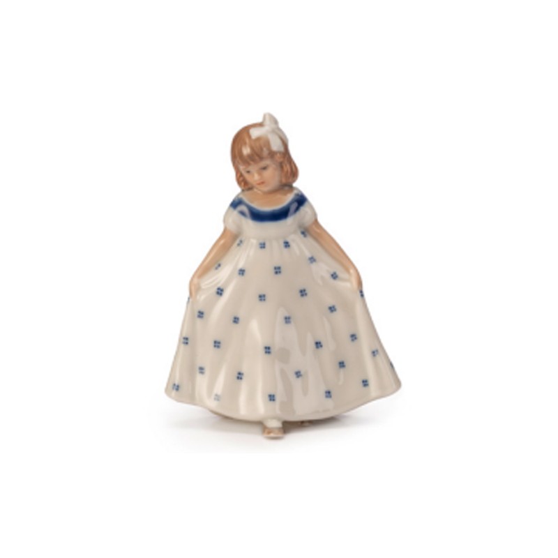 Royal Copenhagen Figurine Dancing Girl White and Blue