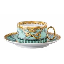 Versace Rosenthal Tazza Te con Piattino La Scala del Palazzo - Verde