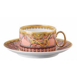 Versace Rosenthal La Scala del Palazzo Tea Cup & Saucer Pink