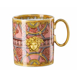Versace Rosenthal La Scala del Palazzo Mug with Handle Pink
