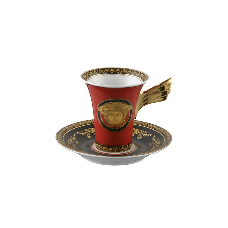 Versace Rosenthal Medusa Tazza Caffe Alta 0.18 l con Piattino