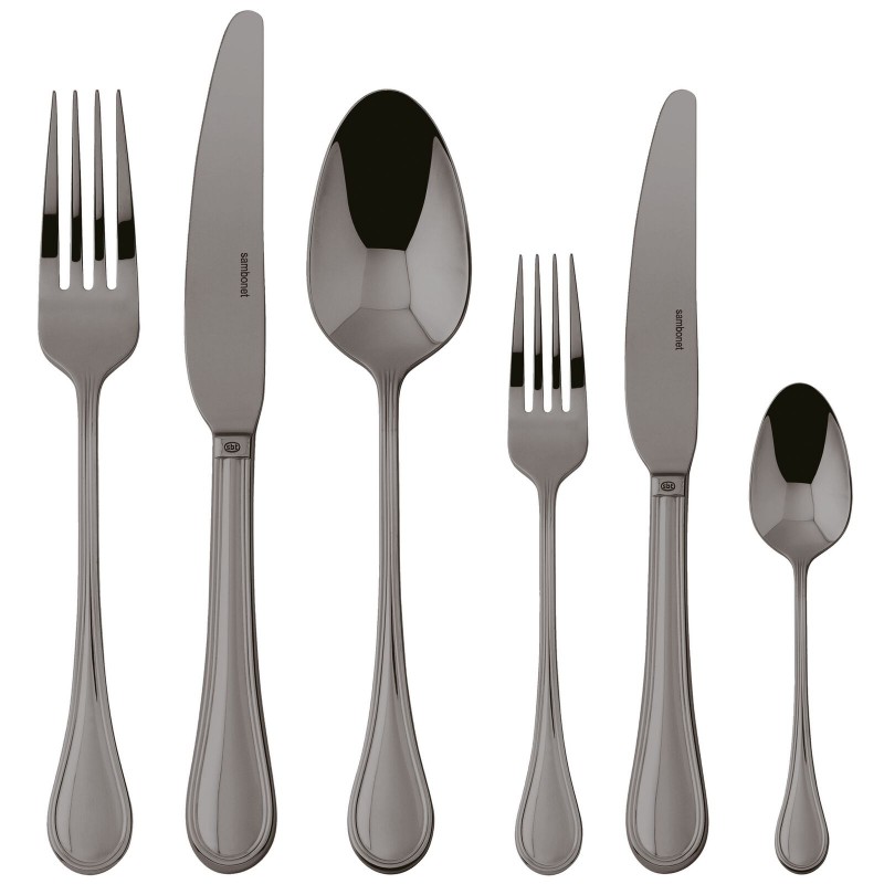 Sambonet Royal Pvd 2Black Flatware Set 36 pcs Ref. 52763K83