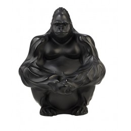 Lalique Gorilla Black Sculpture Crystal Ref. 10600200