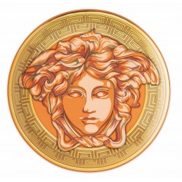 Versace Rosenthal Medusa Amplified Orange Coin Plate 17 cm
