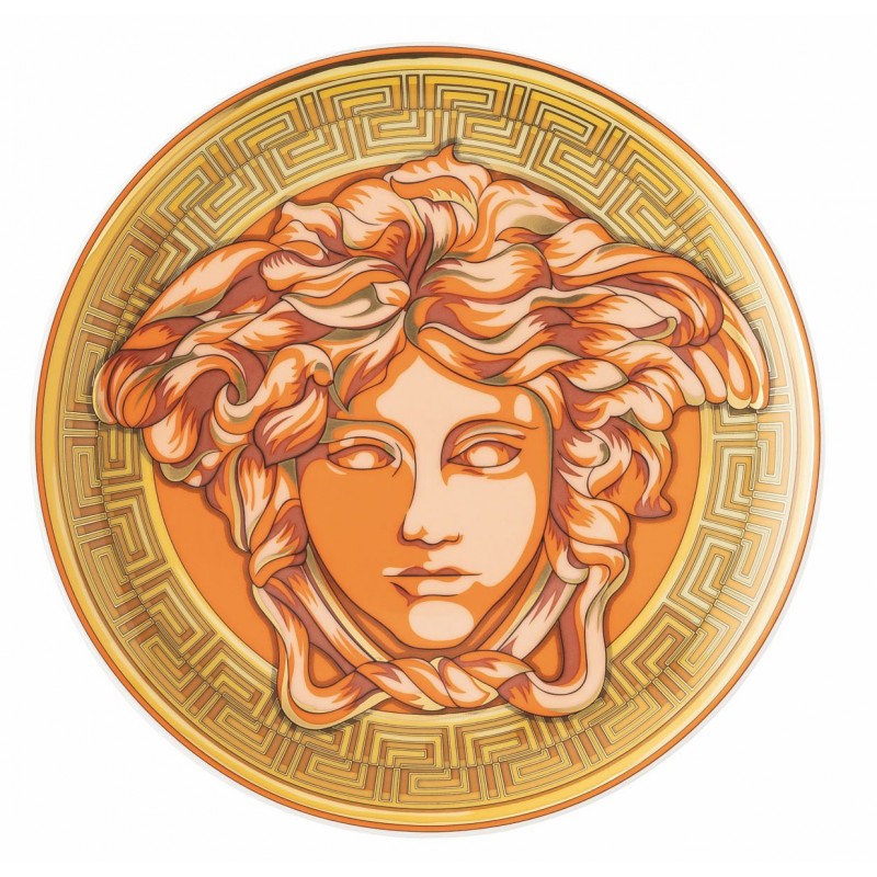 Versace Rosenthal Medusa Amplified Orange Coin Piatto 17 cm