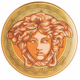 Versace Rosenthal Medusa Amplified Orange Coin Service Plate 33 cm