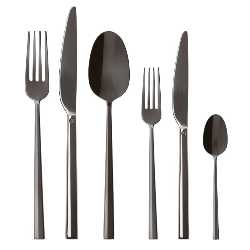 Sambonet Rock Pvd 2Black Flatware Set 36 pcs 52762K83