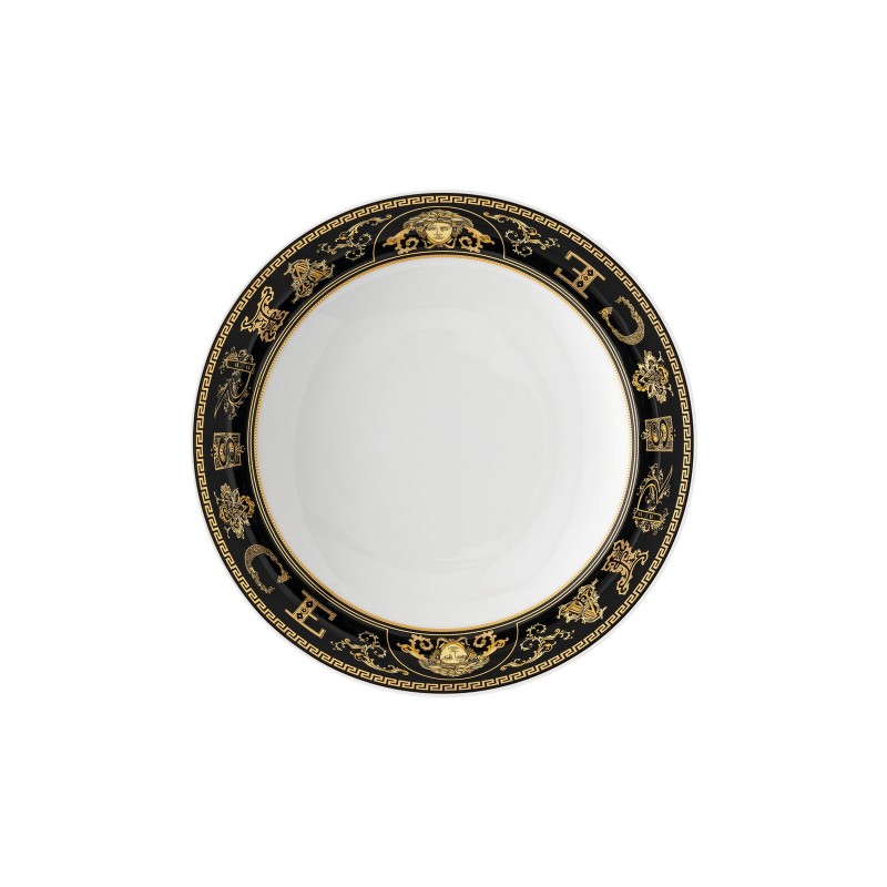Versace Rosenthal Virtus Gala Black Soup Plate 22 cm