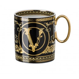 Versace Rosenthal Virtus Gala Black Mug with Handle