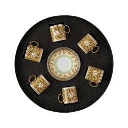 Versace Rosenthal Barocco Mosaic Set 6 Tazze Espresso con Piattino