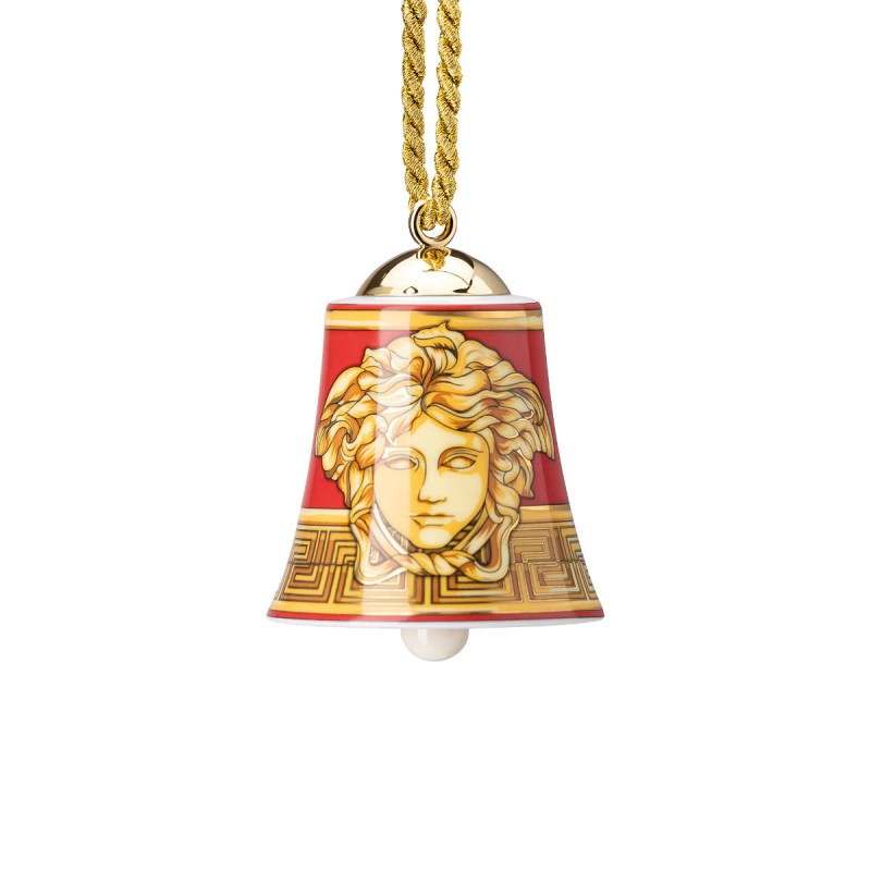 Versace Rosenthal Medusa Amplified Golden Coin Campanella H. 7 cm