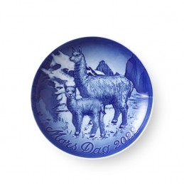 Bing & Grondahl Piatto della Mamma 15 cm 2022 - Alpaca con Cucciolo
