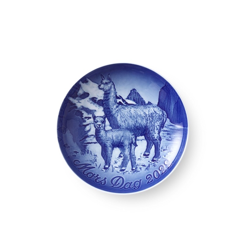 Bing & Grondahl Piatto della Mamma 15 cm 2022 - Alpaca con Cucciolo