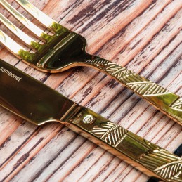 Sambonet Jungle Pvd Gold Cutlery Set 24 Pcs 52765G81