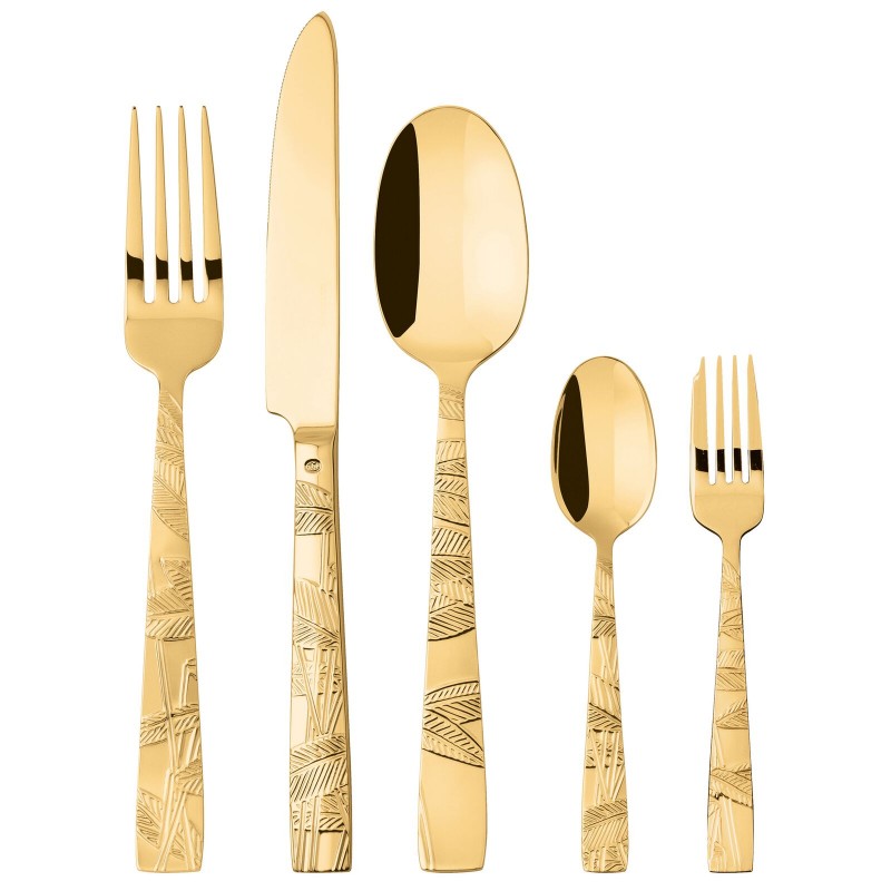 Sambonet Jungle Pvd Gold Cutlery Set 30 Pcs 52765GN1