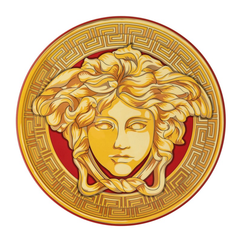 Versace Rosenthal Medusa Amplified Golden Coin Piatto Torta