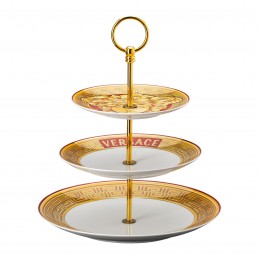 Versace Rosenthal Medusa Amplified Golden Coin Alzata P. Frutta 3 Pz