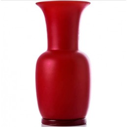 Venini Vaso Opalino Rosso Sabbiato, Medio H 36 cm 706. 22