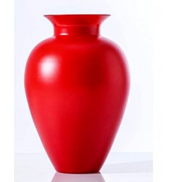 Venini Red Sandblasted Labuan Vase, H 29 cm 706. 63