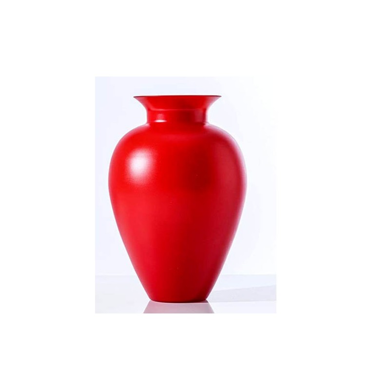 Venini Red Sandblasted Labuan Vase, H 29 cm 706. 63