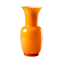 Venini Opalino Vase Orange H 36 cm Murano Glass Ref. 706. 22