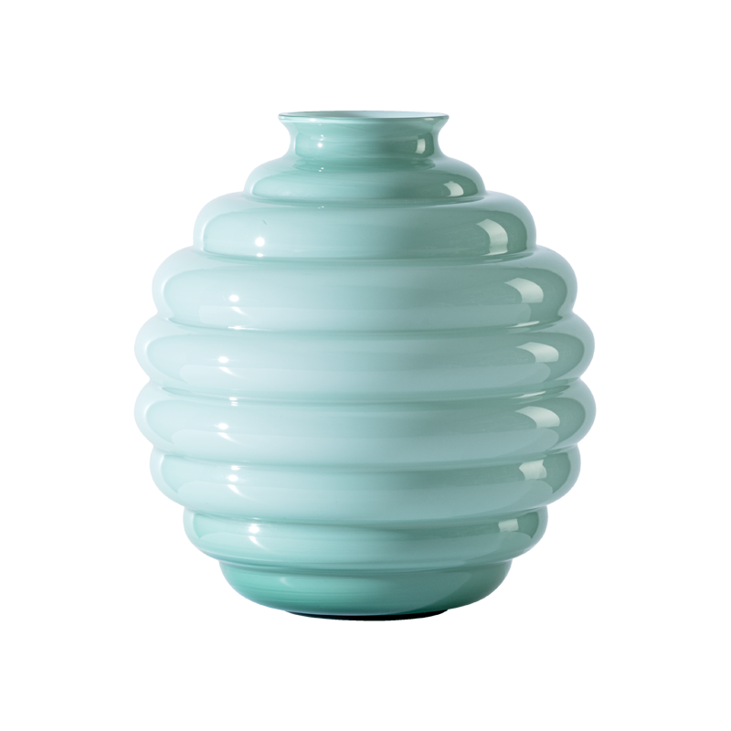 Venini Vaso Deco Verde Rio H. 24. 5 cm Ref. 707. 07