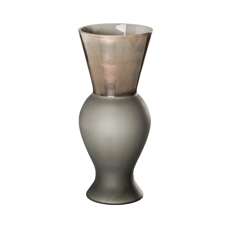 Venini Vaso Re-Regina-Principe, Principe Lattimo Satinato H. 30 cm Ref. 515. 09