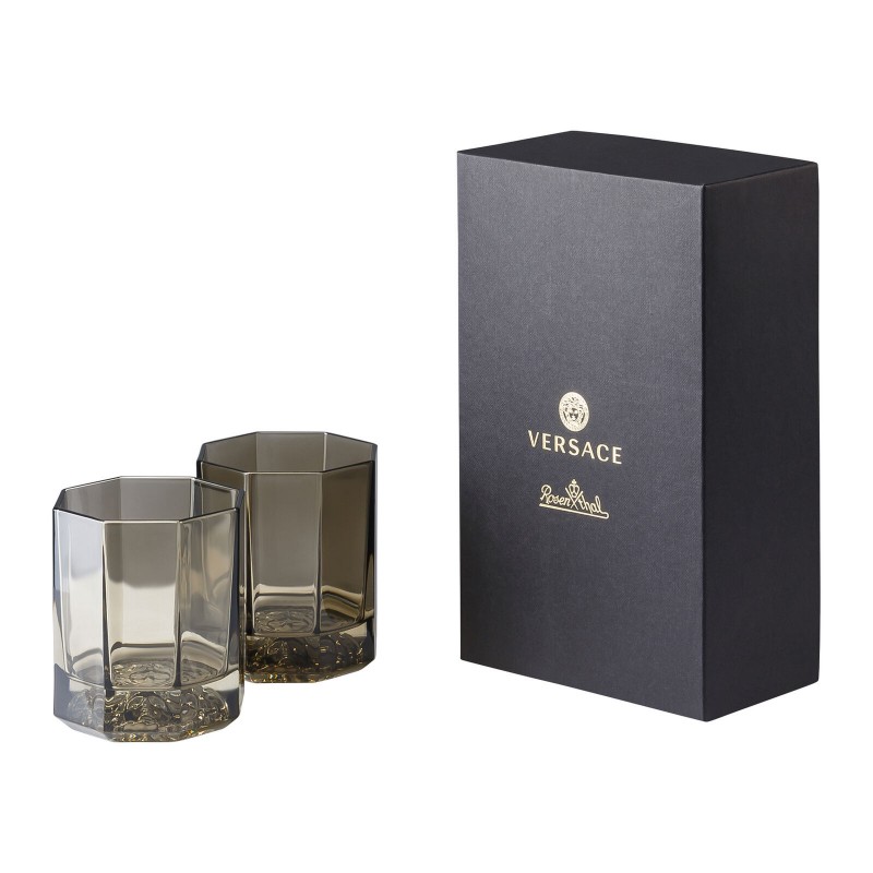 Versace Rosenthal Medusa Lumiere Haze Set of Two Whisky Glass