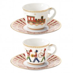 Easy Life POLAR EXPRESS Set 2 Pcs Coffee Cup with Saucer