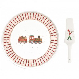 Easy Life POLAR EXPRESS Piatto Torta 32 cm con Paletta