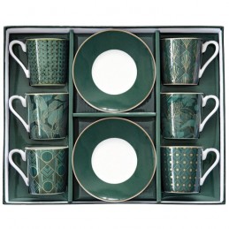 Easy Life Coffee Mania Set 6 Pcs Coffee Cup with Saucer CHARLESTON