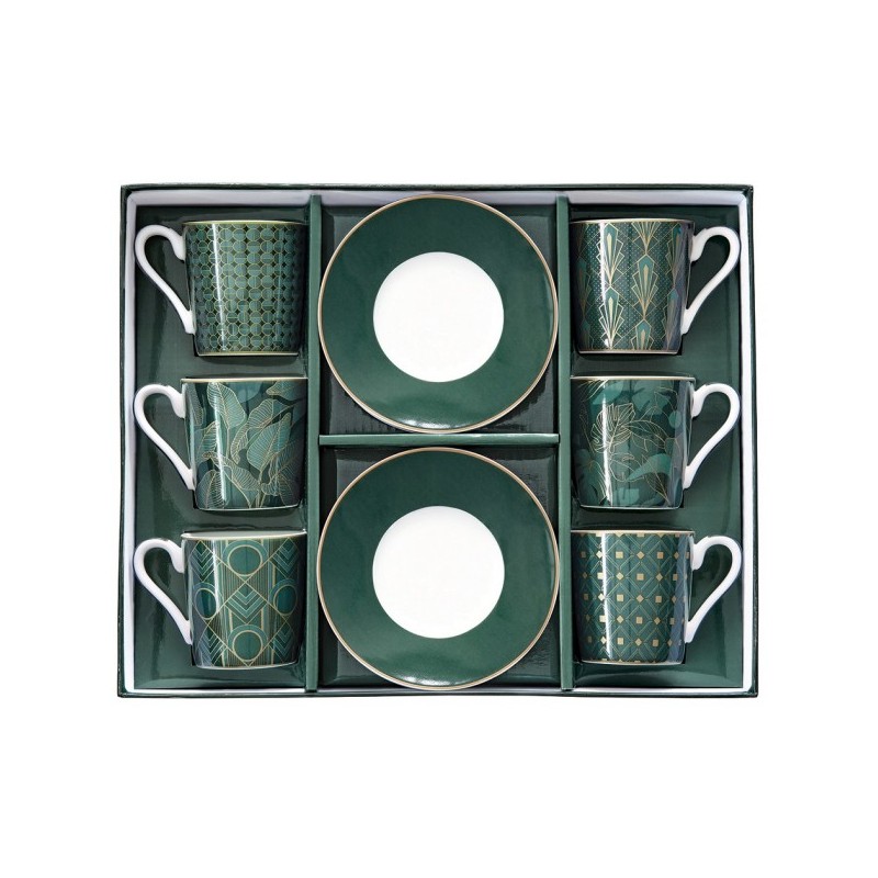 Easy Life Coffee Mania Set 6 Tazze Caffè con Piattino CHARLESTON