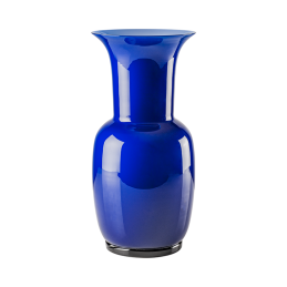 Venini Opalino Vase Sapphire H. 36 cm Murano Glass 706.22