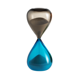 Venini Hourglass Taupe / Aquamarine H. 25 cm 420. 06