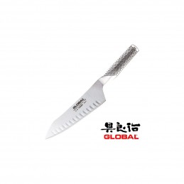 Global G-83 Coltello Cuoco Orientale Alveolato, Lama 18 cm Ref. 4501322