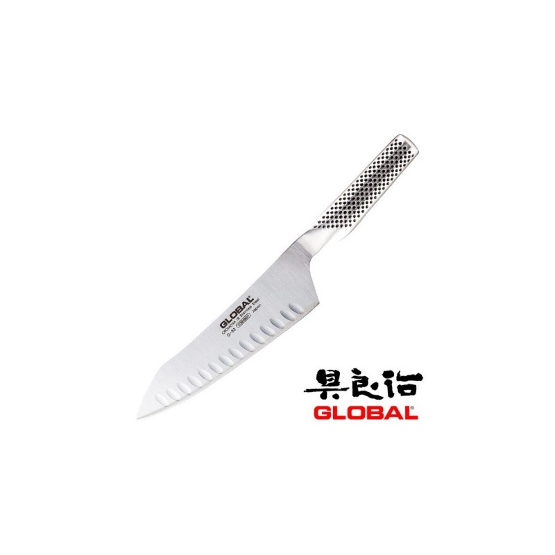 Global G-83 Oriental Honeycomb Chef Knife, Blade 18 cm Ref. 4501322