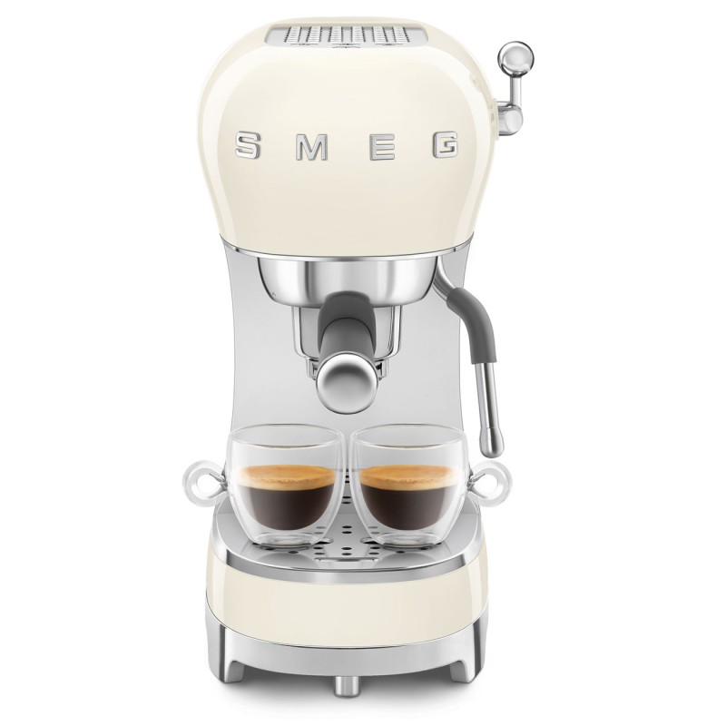 Smeg Espresso Coffee Machine Cream 50's Style ECF02CREU