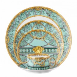Versace Rosenthal La Scala del Palazzo Green Dinnerware Set 5 Pieces