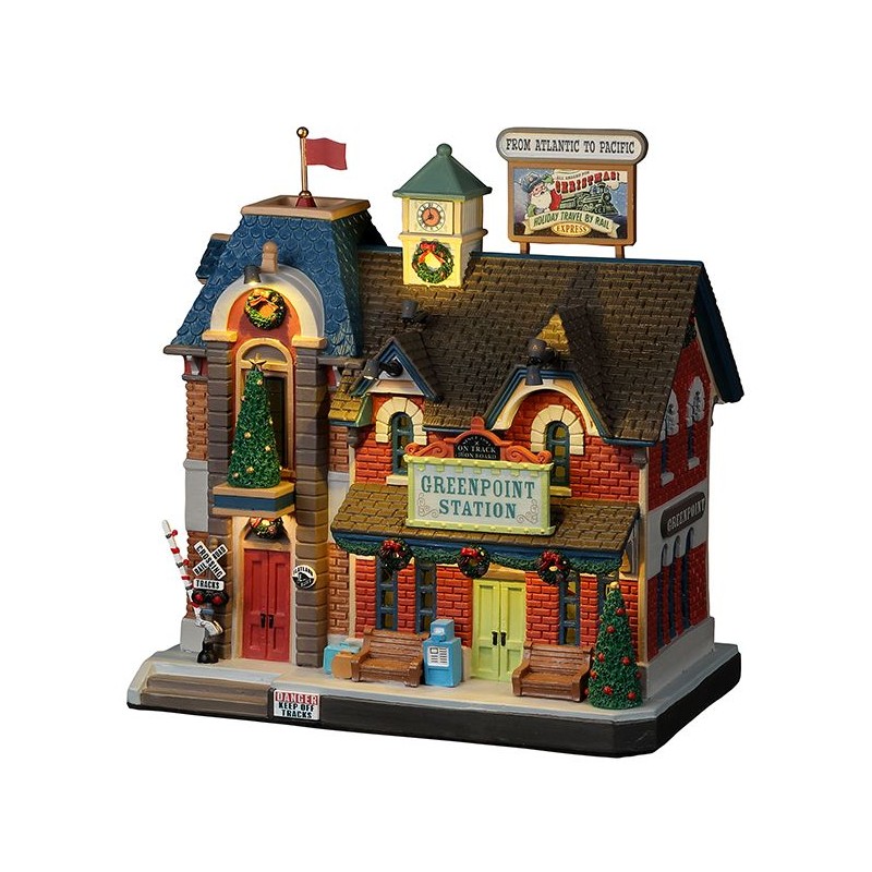 Lemax Greenpoint Railroad Station Christmas Village Ref. 25866