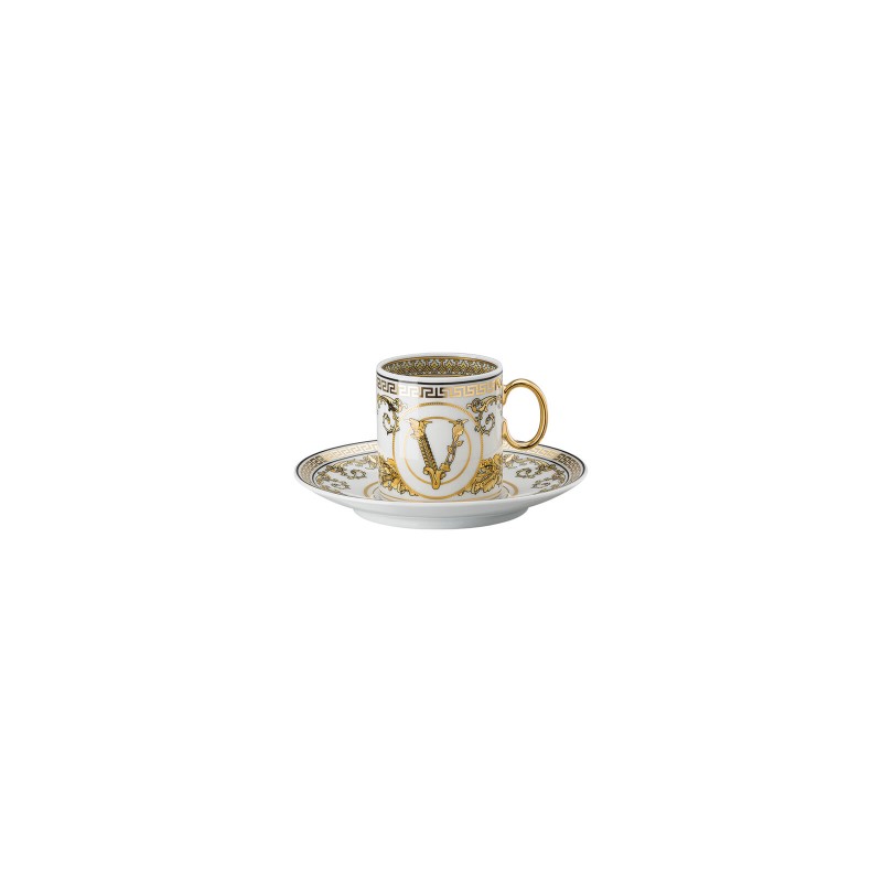 Versace Virtus Gala White Tazza Espresso con Piattino 0. 10 l