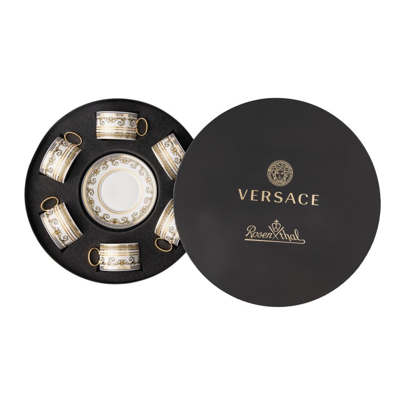 Versace Virtus Gala White Set 6 Tazze Da Tè con Piattini