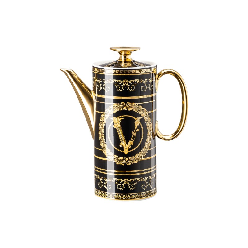 Versace Rosenthal Virtus Gala Black Caffettiera