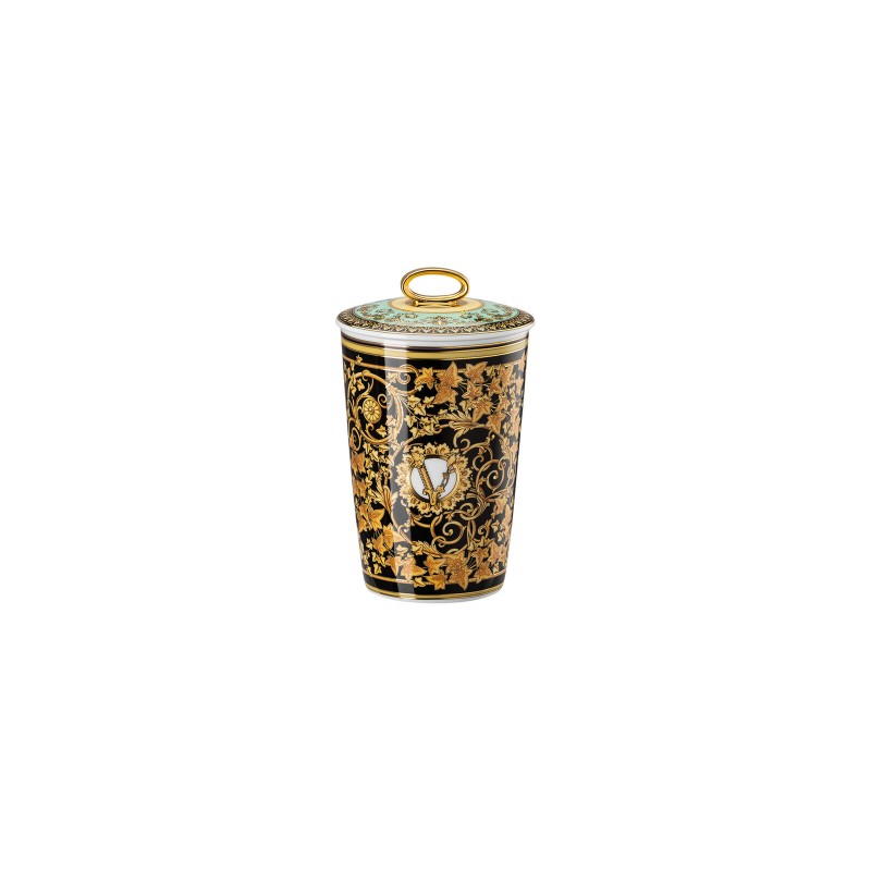 Versace Rosenthal Barocco Mosaic Candeliere con candela profumata