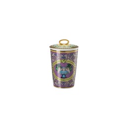 Versace Rosenthal Barocco Mosaic Candlestick With Scented Wax