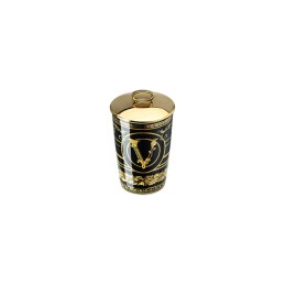 Versace Rosenthal Barocco Mosaic Candlestick With Scented Wax